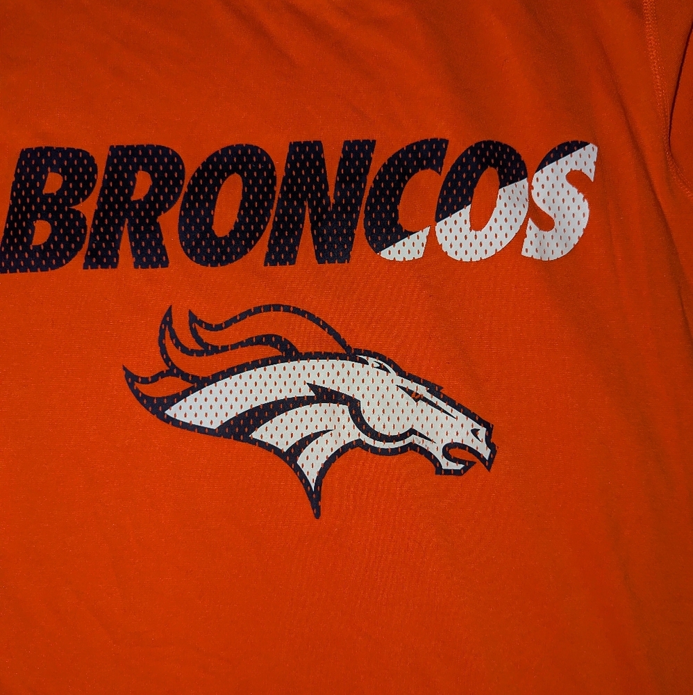 Nike NFL Equipment Men's Medium Orange Denver Broncos Dri-Fit Short Sleeve Tee - Picture 2 of 5